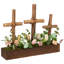 Floral And Foliage Triple Cross Easter Egg Decoration - 14" - Multicolor