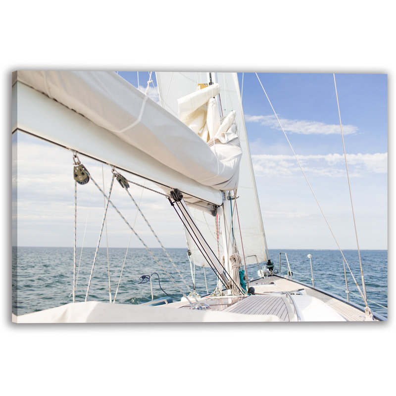 «Calm Seas Sail Sail Journey», reproduction d'art sur toile tendue, H 12 po x l 16 po