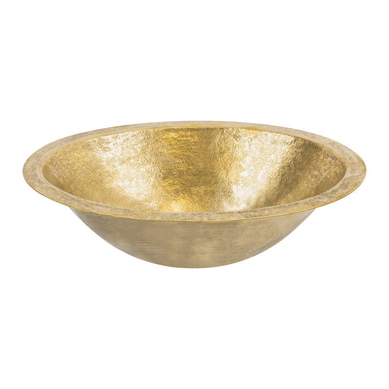 Terra Firma Oval Polished Brass Undermount Copper Bathroom Sink