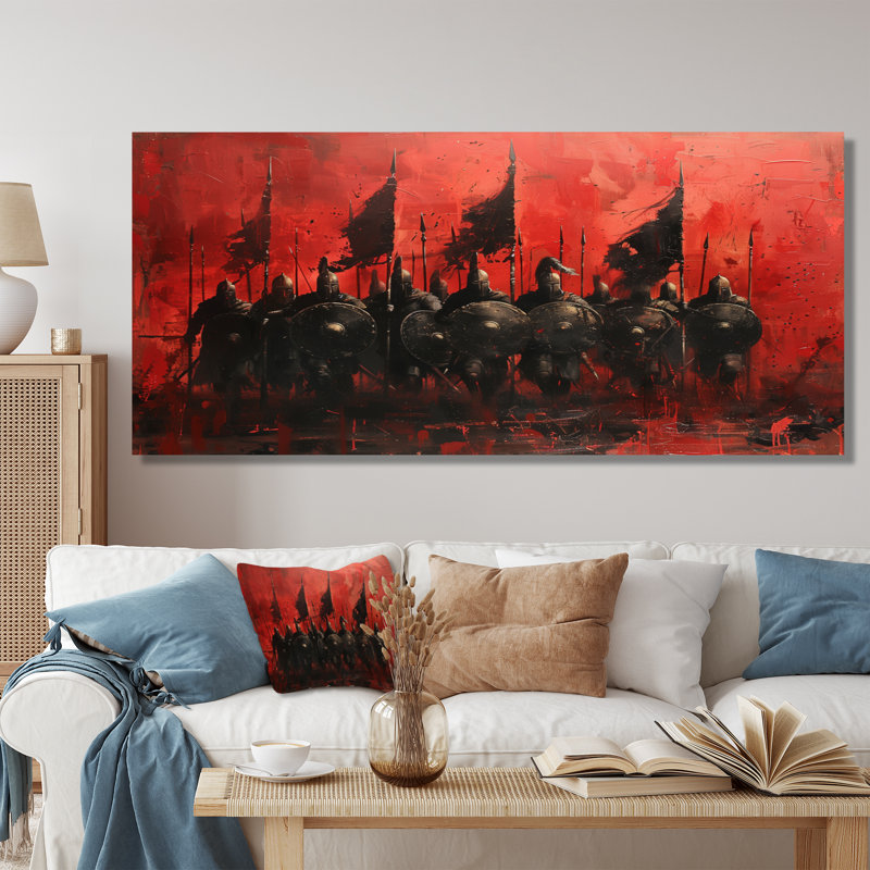 Yemina - art mural armée, H 28 po x l 60 po x P 1,5 po, Toile tendue