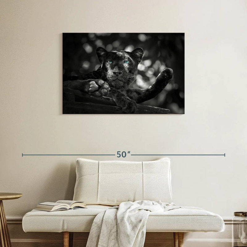 Brampt Blue Eyed Leopard Pop, 24" H x 36" W