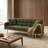 Classic Teddy Fabric Upholstered Convertible Futon Sofa Bed with 2 Throw Pillows-485140292