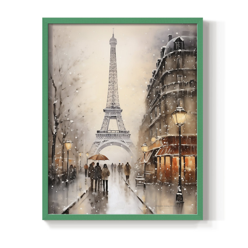 Christmas Holiday Art DLVII Framed Print - Solid Wood, H 21 po x l 17 po, Vert