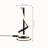 Sculptural Curve 12W LED Table Lamp 16" - 3000K Warm White - Touch Dimming in Matte Black