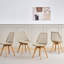 Dining Chairs - Nordic Style Dining Chair - Mesh Backrest - Solid Wood Legs-342771804-367318923