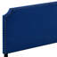 Grand lit en velours bleu Haemon - Luxueux et somptueux sommeil