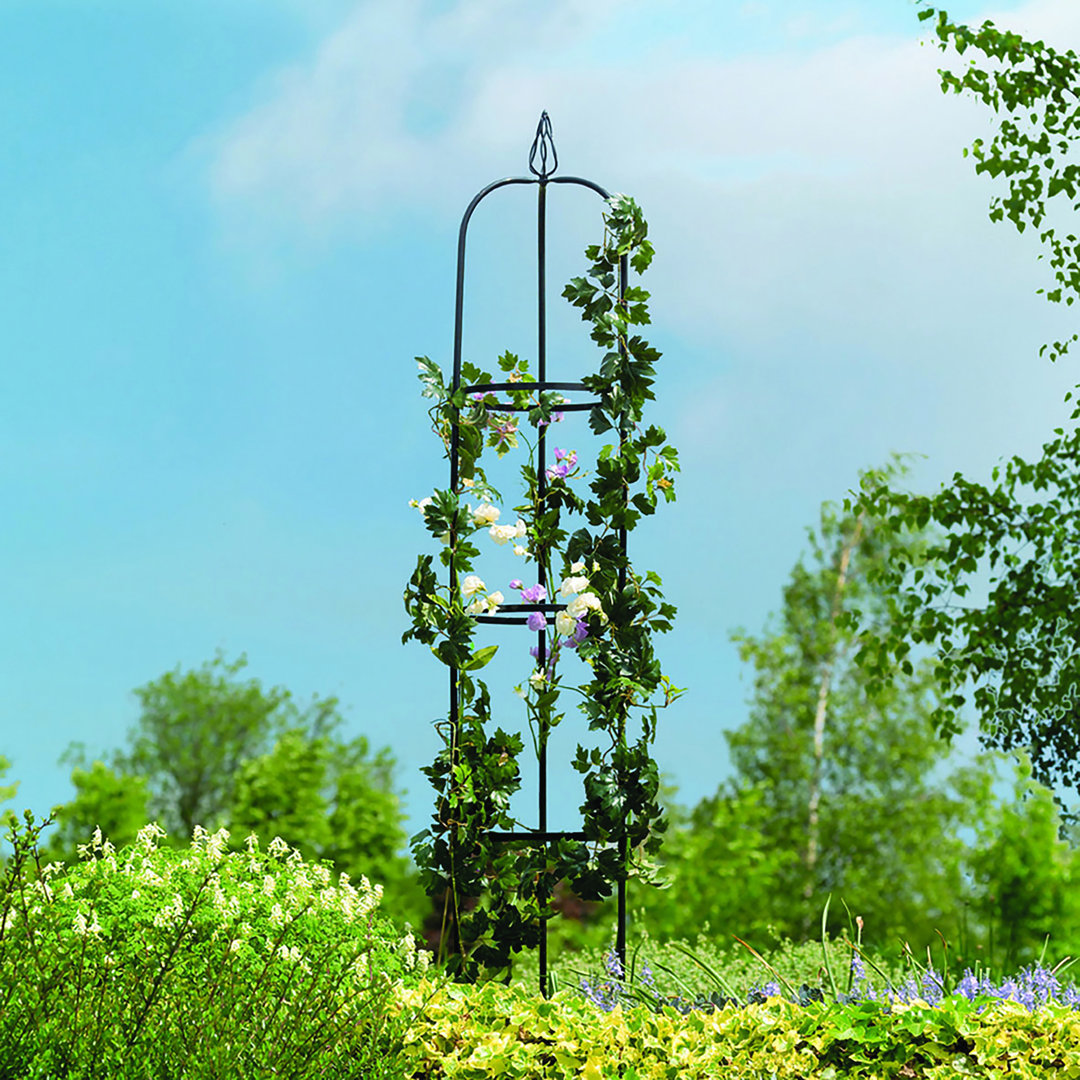 Donham 21'' H x 24'' W Metal Arched Trellis Side Panel Red Barrel Studio®