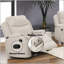 Fauteuil inclinable oscillant en chenille gris clair Galya