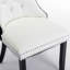 Ensemble de 2 chaises de salle à manger rembourrées en PU et en velours avec pieds en bois-130793071