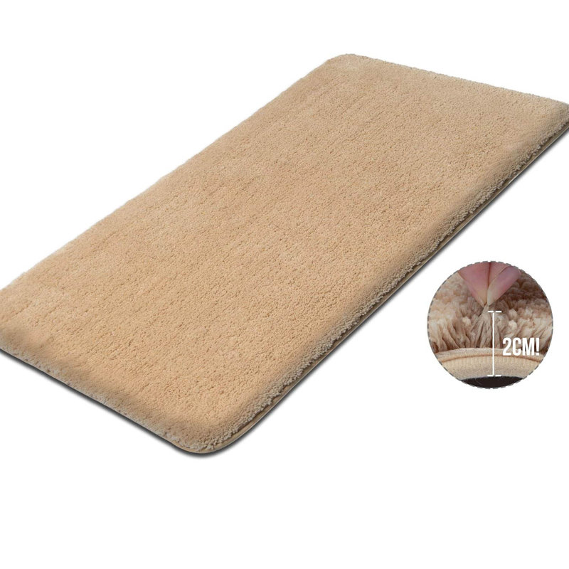 Rectangle Bath Mat, 70cm, Creme Beige, 120cm