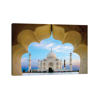 Taj Mahal Exterior View, Agra, Uttar Pradesh, India - Wrapped Canvas Print