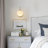 1-Light Opal Globle Glass Armed Wall Sconce