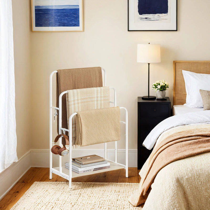 Porte-serviettes debout VASAGLE, blanc