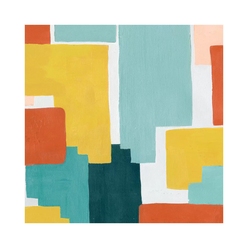 Block Abstract III by Grace Popp - Wrapped Canvas Painting, 66.04 cm H x 66.04 cm W x 1.91 cm D