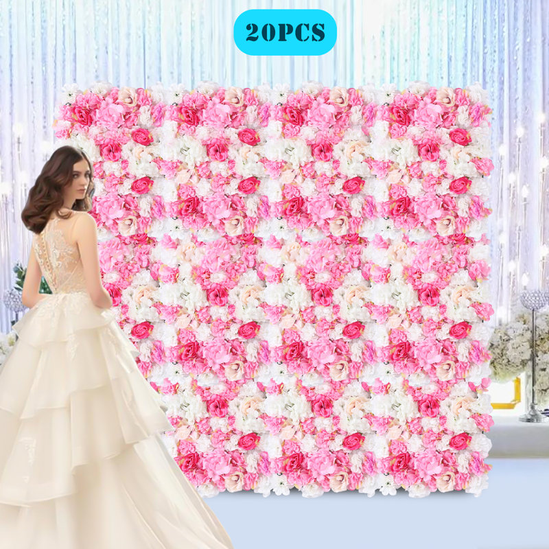 Panneau mural en soie artificielle pour mariage et plusieurs fêtes, Rose