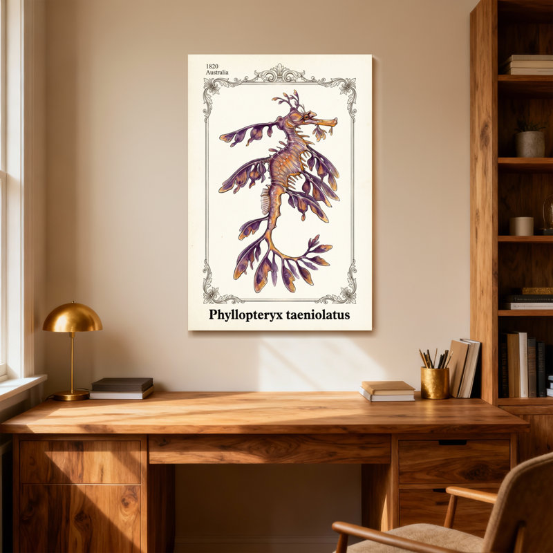 Imprimé artistique animaux Seadragon, H 30 po x l 20 po