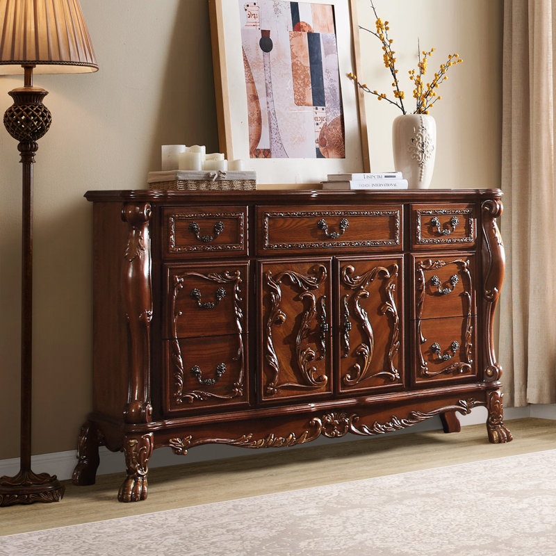 Chalfant 65.6'' W 7 - Drawer Dresser, Cherry Oak