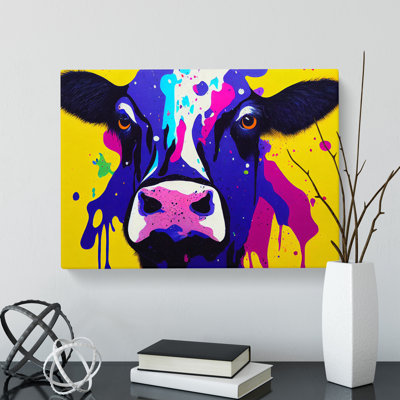 Cow Splash Vol.4 Abstract - Wrapped Canvas