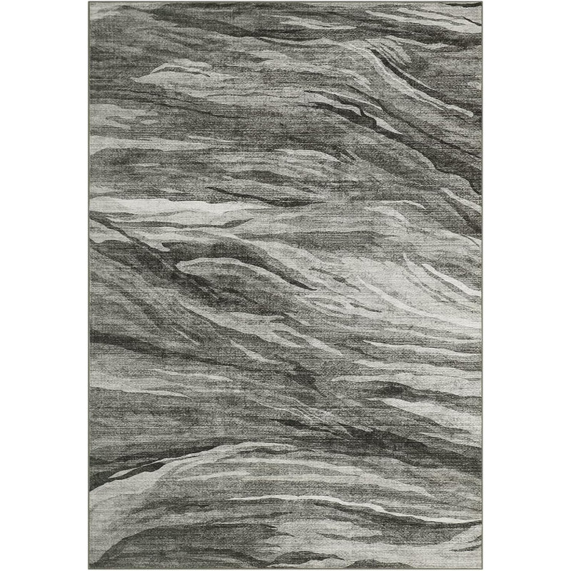 Tapis abstrait 5 x 7 po, Carré 1 pi 8 po