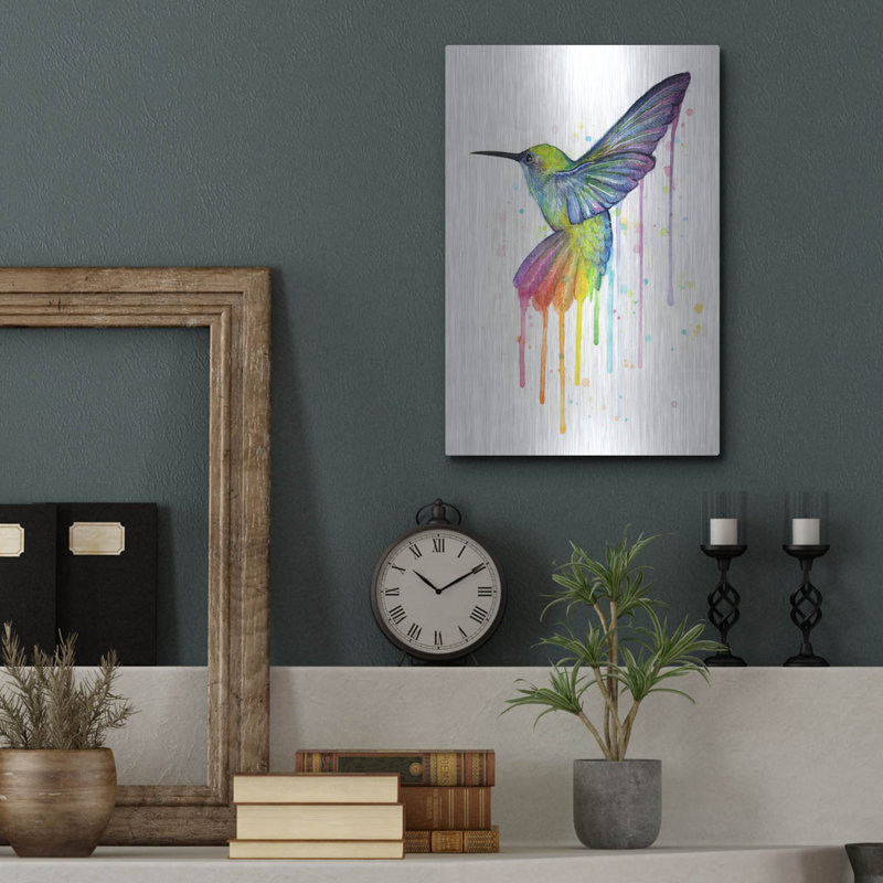 «Rainbow Hummingbird» par Olga Shvartsur, H 16 po x l 12 po