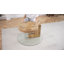 Table basse à 2 niveaux avec plateau en verre 31,5 po avec rangement-114236302