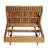 Solid Wood Outdoor Chaise Lounge Chair with 6-Position Adjustable Backrest
