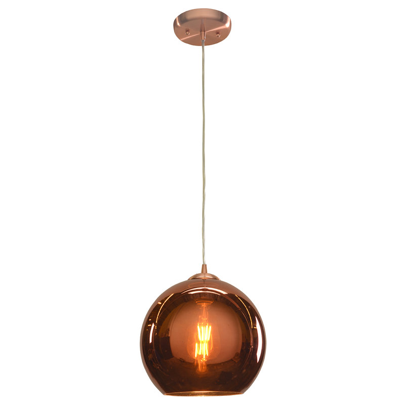 Luminaire suspendu sphère 1 lumière Oldenburg, H 10 po x l 10 po x P 10 po