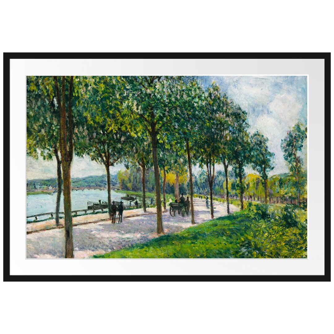 Gerahmter Kunstdruck Allée of Chestnut Trees von Alfred Sisley