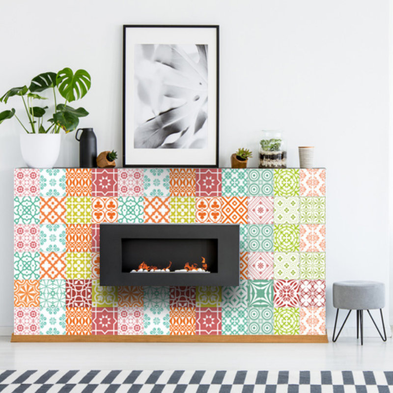 Carreau de mosaïque auto-adhésif en vinyle 6 po x 6 po