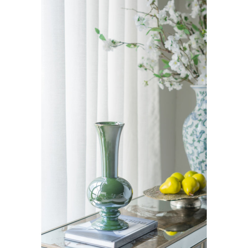 47x15.5x31" Rectangular Console Table with Elegant Floral Design and Mirrored Silver Finish