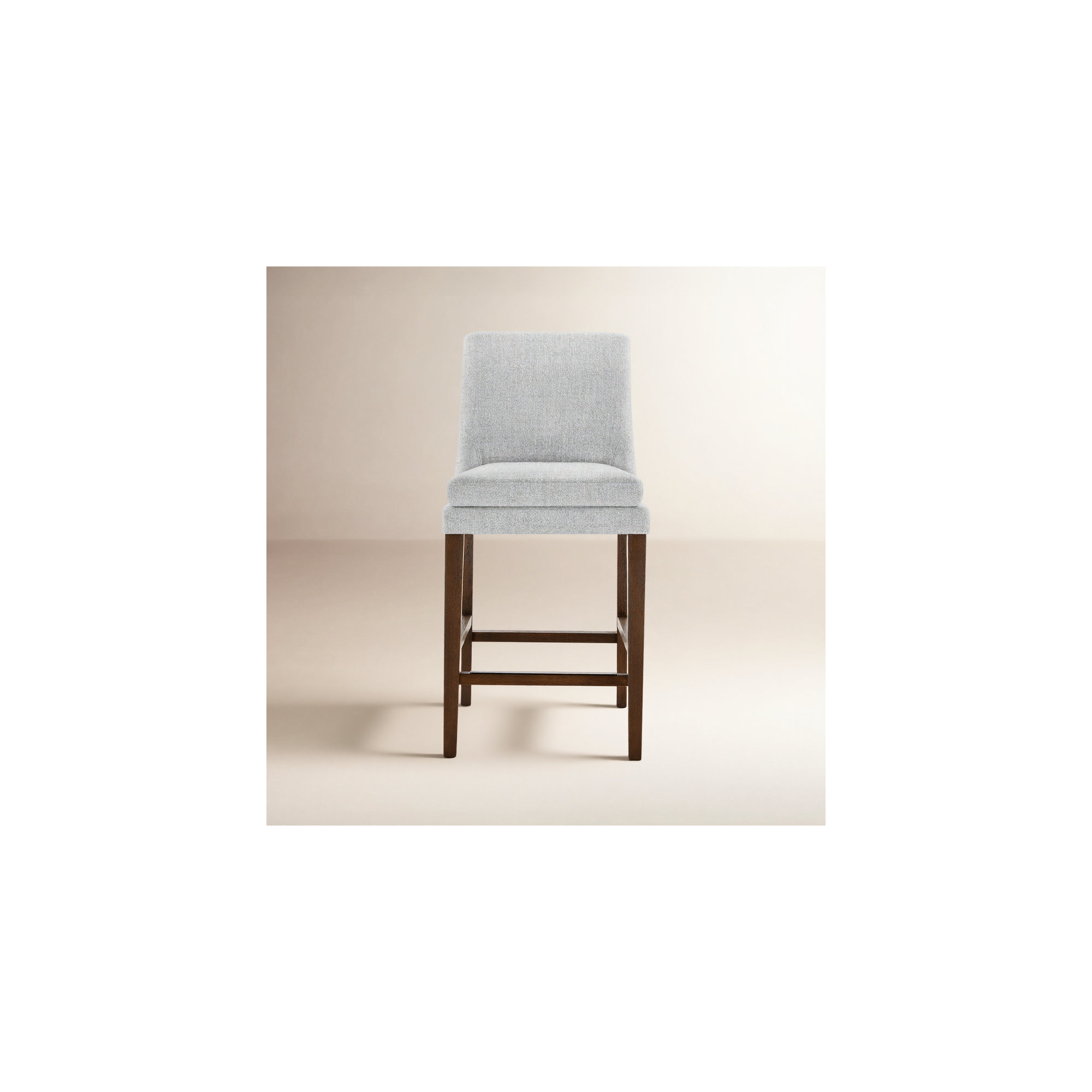 Niara Upholstered Counter & Bar Stool, Counter Stool (26” Seat Height), Gray Heathered