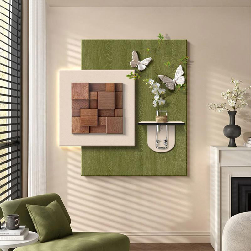Murale de plante en forme de papillon tridimensionnel de style médiéval, H 35,43 po x l 33,46 po x P 1,18 po