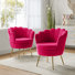 Fauteuil demi-tonneau en velours 30 po Hendrix