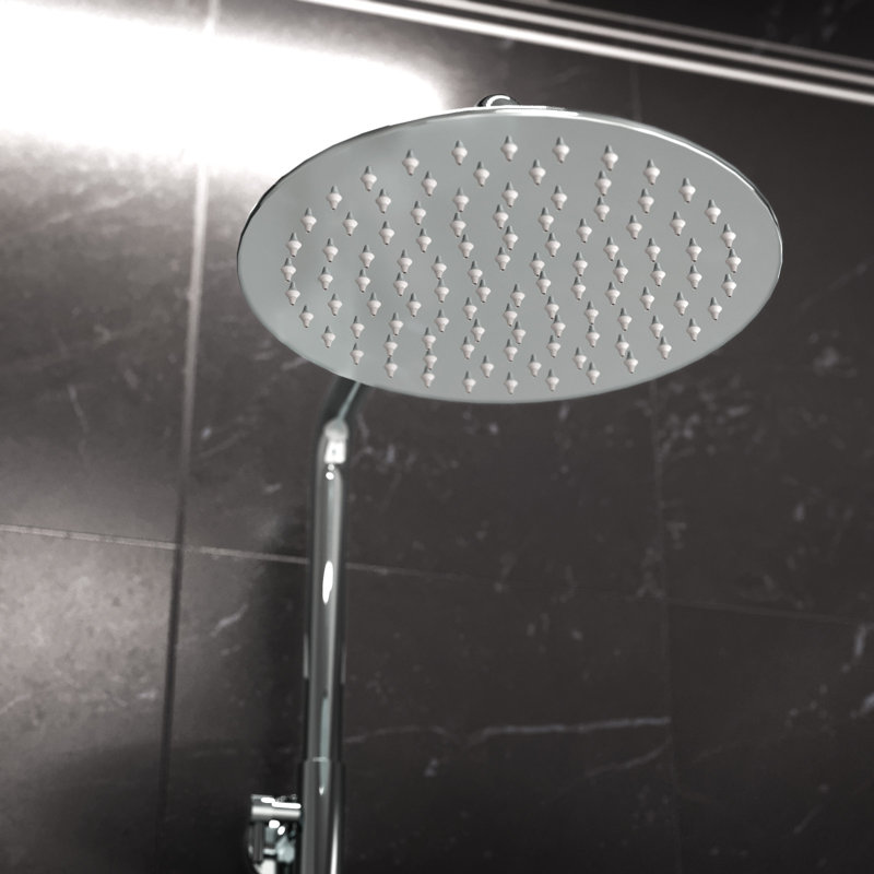 Culbert Thermostatic Shower with Dual Shower Head, Silver