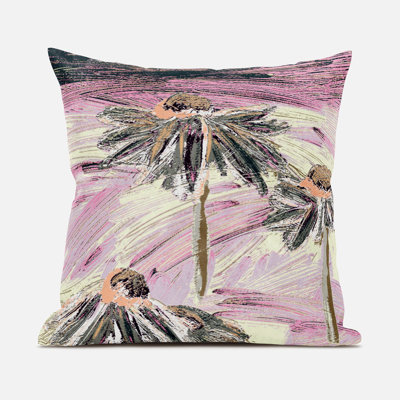 Floral Outdoor Reversible Throw Pillow