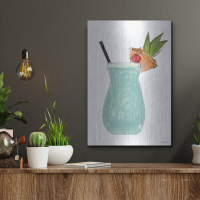 «Pina Colada» par Stellar Design Studio, art mural en métal de luxe, 12 po x 16 po
