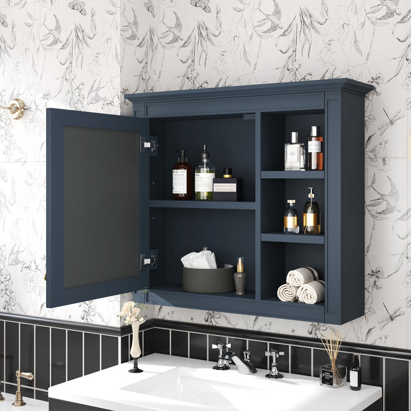 30" X 28" Wall Mounted Bathroom Storage Cabinet, Blue
