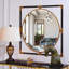 Miroir mural carré en métal / circulaire; miroir de salle de bain / meuble-lavabo; miroir mural plat en métal-378995334