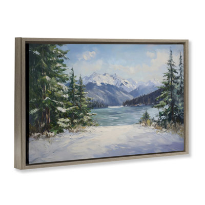 Frozen Winter Lake Floating Frame, design by Petal Prints Design
