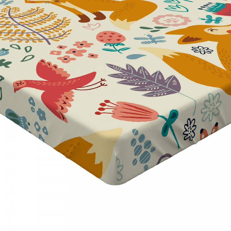 Microfiber Floral Fitted Sheet, Full Fitted Sheet