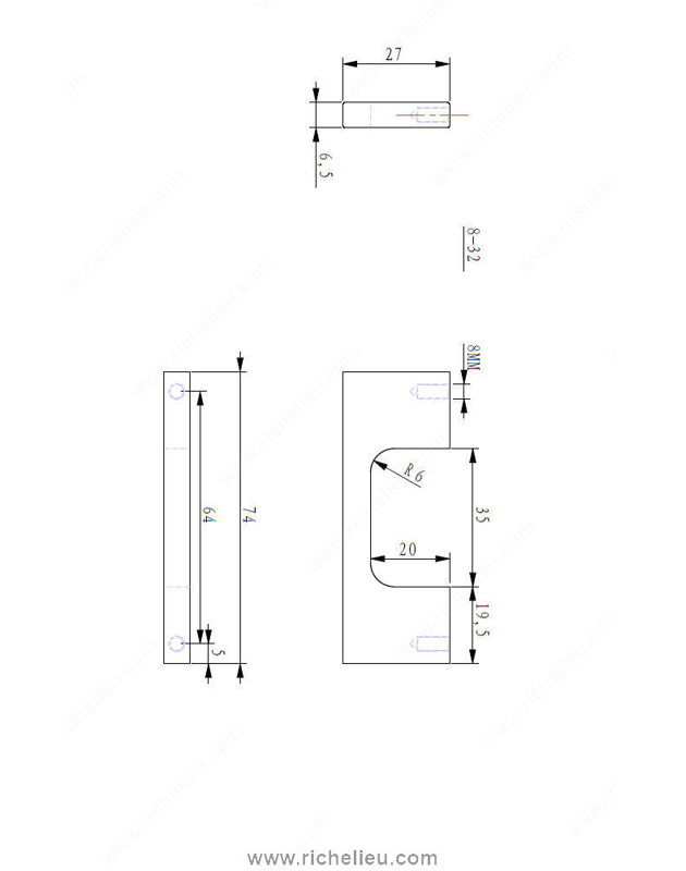 Expression 2 17/32" Centre to Centre Bar/Handle pull, Chrome