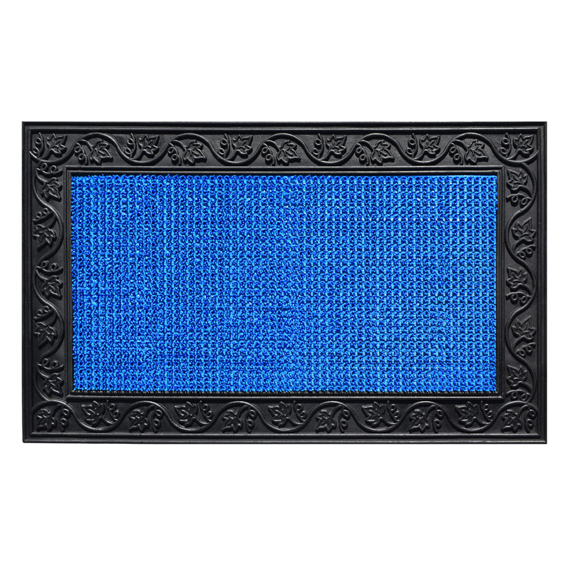Gerken Non-Slip Doormat, Blue, 22" W x 48" L