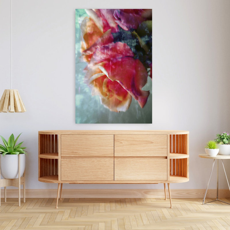 Art contemporain contemporain, paysage naturel rêveur élégant, H 48 po x l 32 po