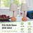 17" Tall Elegant Pink Teardrop Table Lamp With Beige Fabric Shade, 2 Led Bulbs Included-17091058