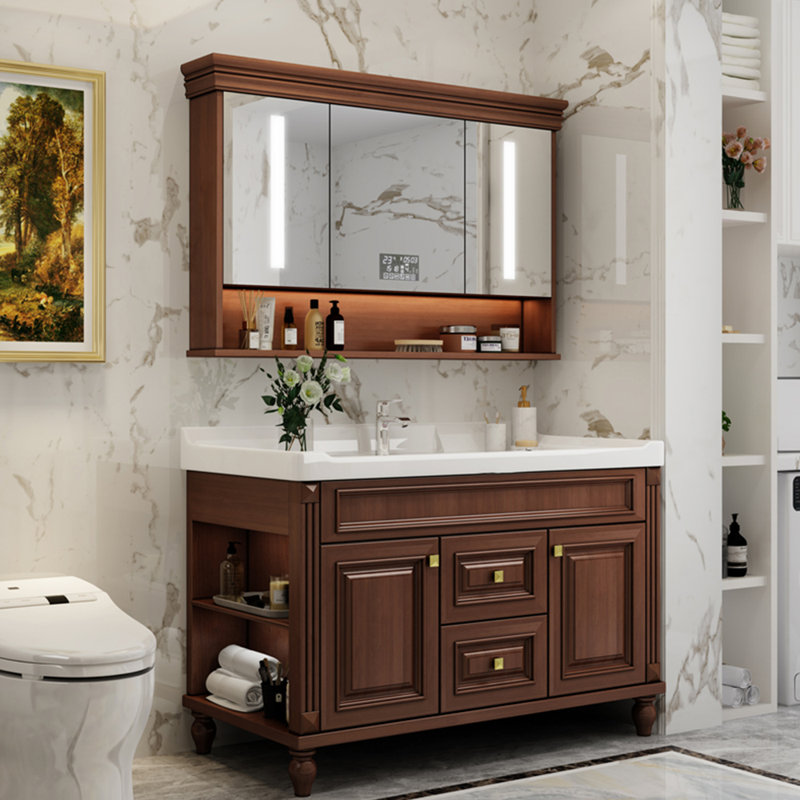 American village simple retro bathroom Vanity