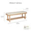 Banc de rangement en bois massif Noah