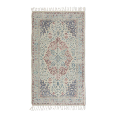 Cotton Oriental Area Rug in Nutmeg