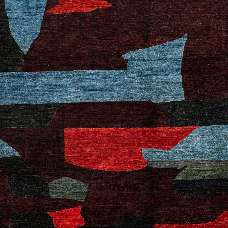 Monye Abstract Indoor Rug, Square 7'