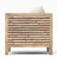 Chaise d'appoint entièrement assemblée avec finition grain de bois vieilli et accoudoirs garnis de têtes de clou-337343049