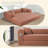 Boneless Convertible Sleeper Sofa Bed with Cylindrical Pillow, Corduroy Folding Mattress Couch, Floor Sofa Sofa-in-a-Box, No Installation & Easy to Transport, Deep Seat-1614710061